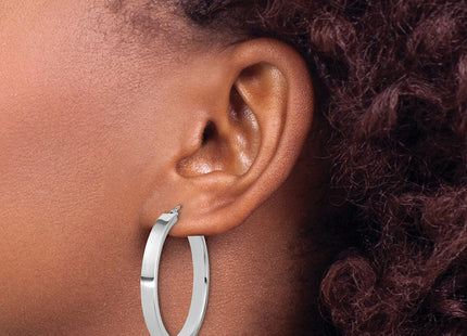 14k White Gold Polished Hoop Earring (Style TA242W)
