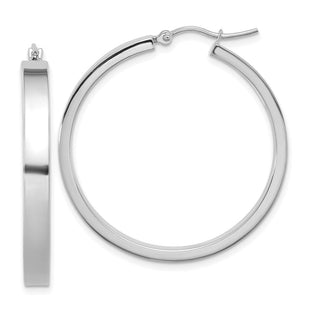 14k White Gold Polished Hoop Earring (Style TA242W)