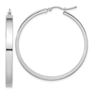14k White Gold Polished Hoop Earring (Style TA243W)