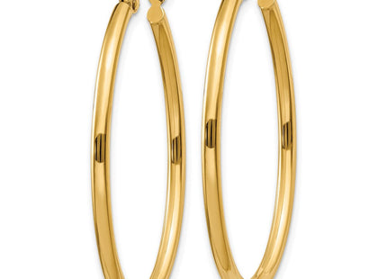 14k Oval Polished Hoop Earring (Style TA258)