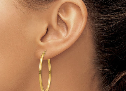 14k Oval Polished Hoop Earring (Style TA258)