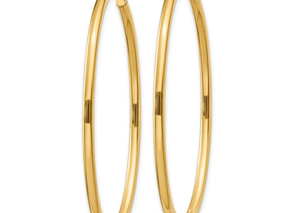 14K gold oval hoop earrings, alternate view