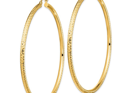 14K gold hoop earrings, alternate view