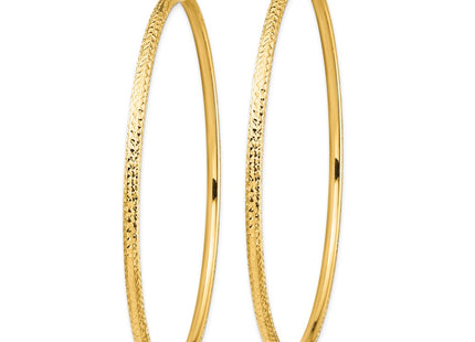 14K gold hoop earrings, alternate view