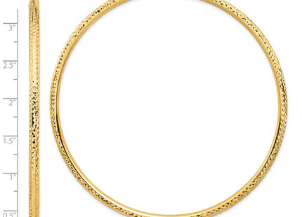 14K gold hoop earrings, further view