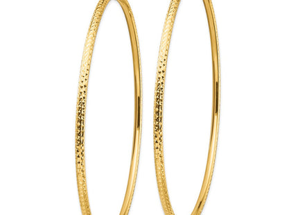 14k Lightweight Diamond-cut Hoop Earrings (Style TC1015)