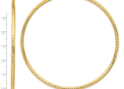 14k Lightweight Diamond-cut Hoop Earrings (Style TC1015)