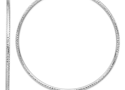 14K white gold hoop earrings