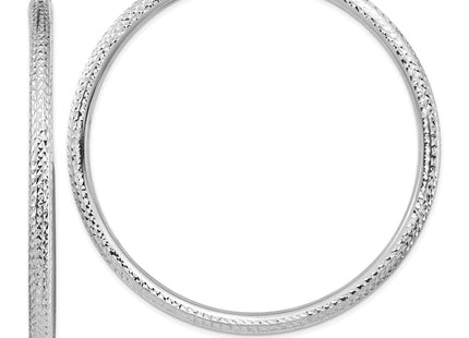 14K white gold hoop earrings