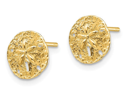 14K Sand Dollar Post Earrings (Style TC1022)