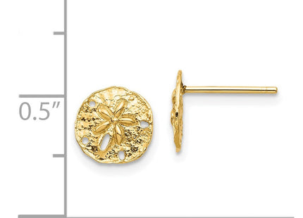 14K Sand Dollar Post Earrings (Style TC1022)
