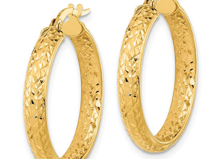 14K gold hoop earrings, alternate view