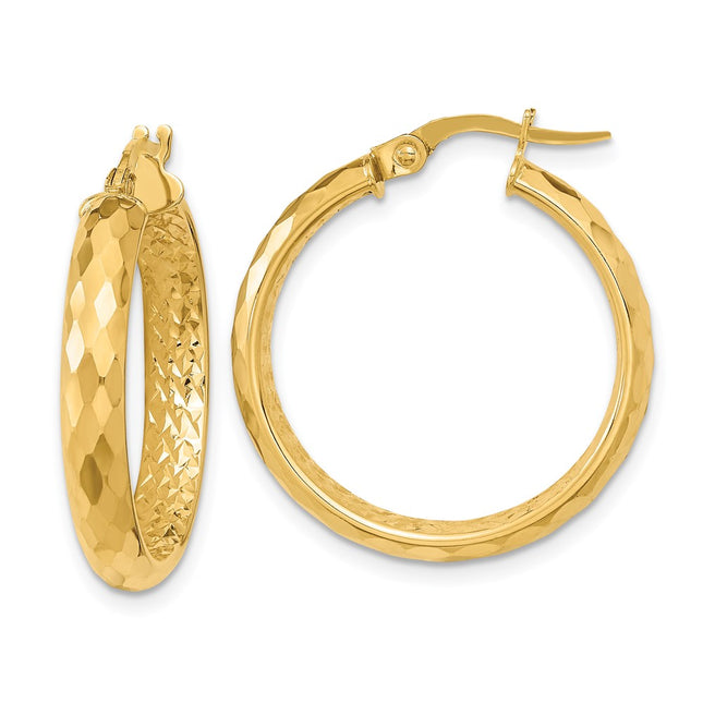 14k Yellow Gold Earrings Style TC1025 - Classique Jewelry Inc.