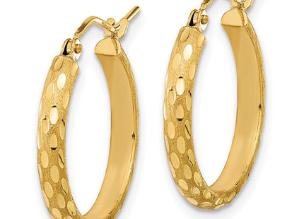 14K gold hoop earrings, alternate view