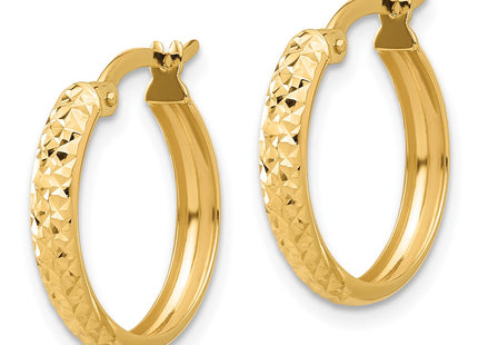 14K gold hoop earrings, alternate view