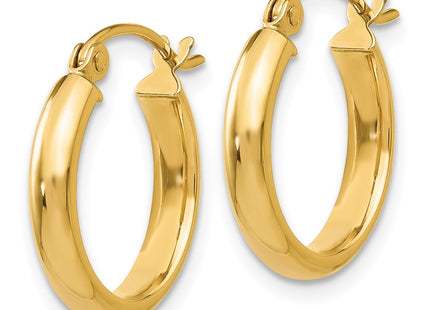 14K gold hoop earrings, alternate view