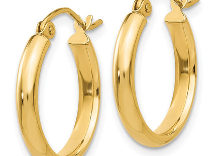 14K gold hoop earrings, alternate view
