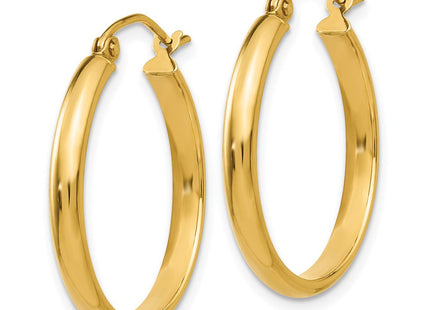 14K gold hoop earrings, alternate view