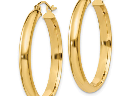 14K gold hoop earrings, alternate view