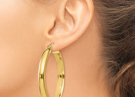14K gold hoop earrings, another view