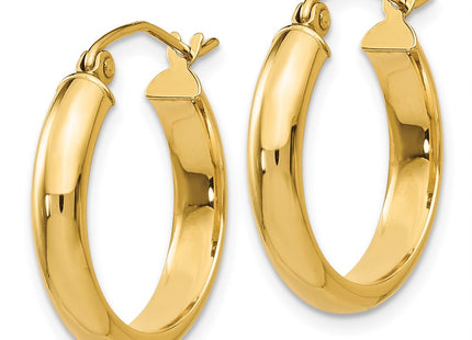 14K gold hoop earrings, alternate view