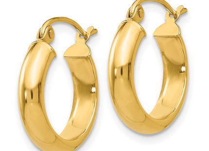 14K gold hoop earrings, alternate view