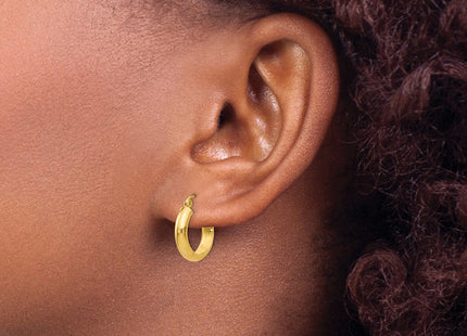 14K gold hoop earrings, another view
