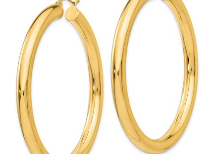 14K gold hoop earrings, alternate view
