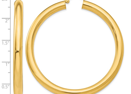 14k Polished Lightweight Hoop Earrings, 55 x 5mm