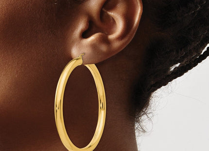 14k Polished Lightweight Hoop Earrings (Style TC194L)