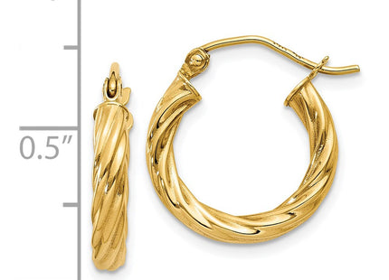 14k Yellow Gold Earrings Style TC387 - Classique Jewelry Inc.
