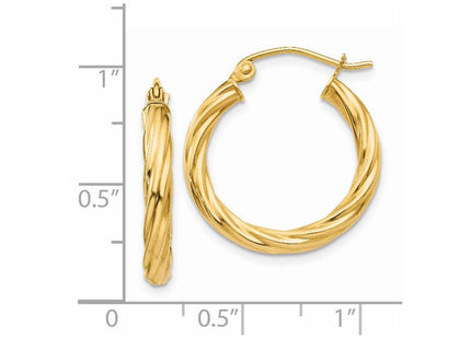 14k Yellow Gold Earrings Style TC388 - Classique Jewelry Inc.