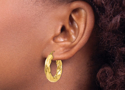 14k Yellow Gold Earrings Style TC395 - Classique Jewelry Inc.