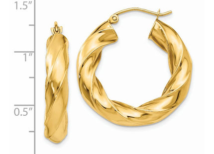 14k Yellow Gold Earrings Style TC395 - Classique Jewelry Inc.