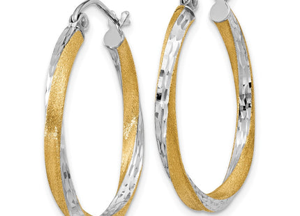 14K gold hoop earrings, alternate view