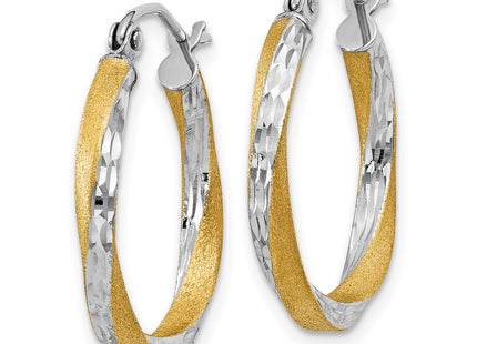 14K gold hoop earrings, alternate view