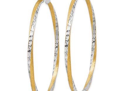 14K gold hoop earrings, alternate view