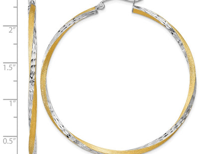 14K gold hoop earrings, further view