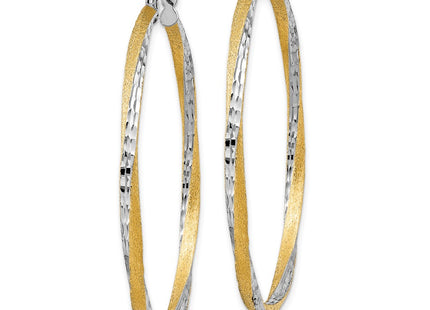 14K gold hoop earrings, alternate view