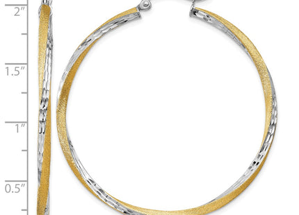 14K gold hoop earrings, further view