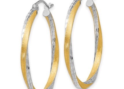 14K gold hoop earrings, alternate view