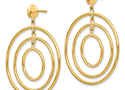 14k Yellow Gold Earrings Style TC490 - Classique Jewelry Inc.