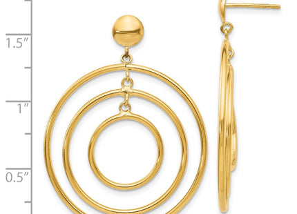14k Yellow Gold Earrings Style TC490 - Classique Jewelry Inc.