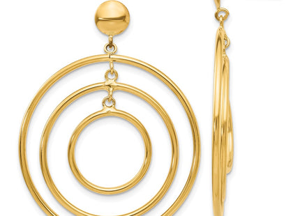 14k Yellow Gold Earrings Style TC490 - Classique Jewelry Inc.