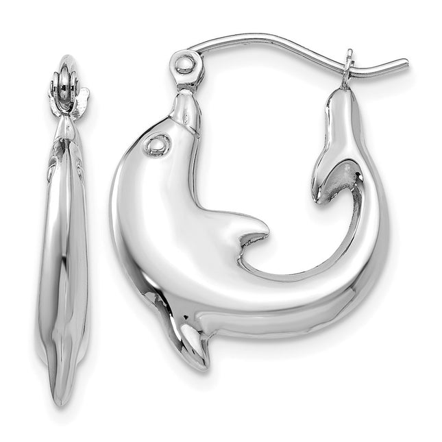 14k White Gold Earrings Style TC505 - Classique Jewelry Inc.