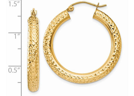 14k Yellow Gold Earrings Style TC535 - Classique Jewelry Inc.