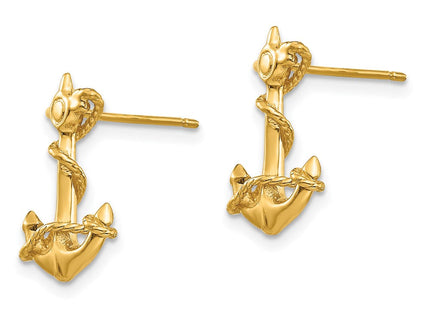 14K gold starfish earrings, alternate view