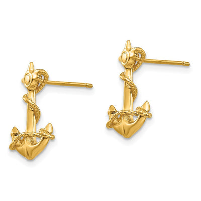 14K Starfish Post Earrings, 15 x 14mm