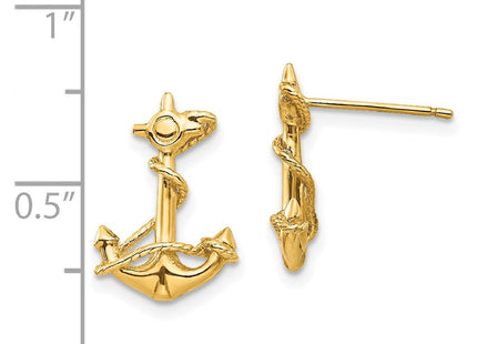 14K gold starfish earrings, further view