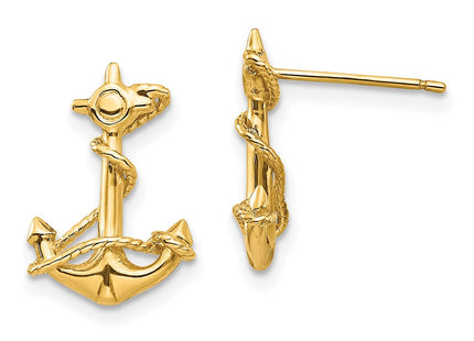 14K gold starfish earrings
